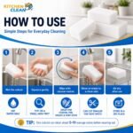 Kitchen Clean® Magic Eraser Cuboids Pack of 5 | Chemical-Free Multipurpose Magic Sponge | Switch Boards, Taps, Wall Stain Remover | Glass, Shoes & Sneakers Cleaning Sponge - Image 4