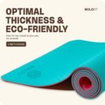 Boldfit Yoga mat for Women and Men with Cover Bag TPE Material 6mm Extra Thick Exercise mat for Workout Yoga Fitness Pilates and Meditation, Anti Tear Anti Slip, Blue & Pink - Image 6