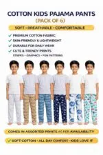 NammaBaby 100% Cotton Assorted Track Pant for Boys and Girls - Regular fit | Loose Fit Track Pants(Pack of 6) - Image 3