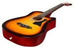Juarez Lindenwood Acoustic Guitar Kit, JRZ38C/3TS 38 Inches Cutaway, 38C With Bag, Strings, Picks And Strap, 3TS Sunburst - Image 3