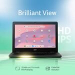 Acer Chromebook, MediaTek Kompanio 540 Octa-Core Processor, 4GB RAM, 64GB eMMC, Full HD, 11.6"/27.94cm Display, Chrome OS, Black, 1.2 KG, C725, Arm Mali G57 Graphics, WiFi 6E Laptop - Image 4