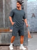 Vogaan Men's T-Shirt and Shorts Set | Top & Shorts Night Suits Set | Night Wear for Men - Image 3