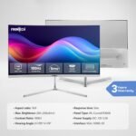 FRONTECH (54.61cm, LED, FHD 1920x1080,100Hz, White, 3500R Curved, Bezel Less Design, HDMI & VGA Ports Monitor (MON-0079C) - Image 9