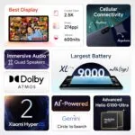 Redmi Pad 2 Wi-Fi + Cellular, Active Pen Support, 27.94cm(11") Model, 2.5K Sharp & Clear Display, 6GB, 128GB, All Day & More 9000mAh Battery, AI-Enabled, Dolby Atmos, HyperOS 2, Graphite Grey - Image 2