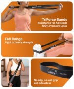 Resistance Band for Workout & Stretching, Exercise Band for Men & Women, Thera Band for Yoga, Pilates, Gym, Home Workout & Fitness Training, Latex Band for Strength, Toning & Flexibility(10-30Kg) - Image 2