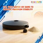 Kidsmate 3-in-1 Basketball Play Set for Kids with Adjustable Basketball Hoop, Tic Tac Toe & Dot Game Board, Basketball Net Stand Indoor Outdoor Toy, Best Gift for Boys & Girls - Multicolor - Image 8