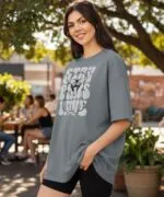 SHODOX® Women’s Cotton Blend Oversized Drop Shoulder Printed T-Shirt | Soft, Breathable & Light Weight | Loose Fit Stylish Top for Girls with Premium Graphic Print - Image 6