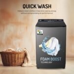 VW Visio World V8 Turbo-Wash 8 Kg 5 Star Fully-Automatic Top Loading Washing Machine (Grey) - Image 5