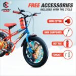 CAPENT BMX 16T Kids Cycle with Carrier & Side Wheels | Rigid Suspension | 11 Inches Frame | Ideal for 4 to 6 Years Boys & Girls Kids Bike (Red-Blue) - Image 6