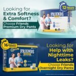 Friends Premium Adult Diaper M Size Pants | 30 Count (Medium) | Waist 25 – 48 inch |12 Hrs Protection | Leakproof | Quick & Even Absorption | Unisex| Wetness Indicator | Odour Lock | Superior Softness | Elastic Waist & Anti-Bacterial Absorbent Core - Image 3