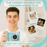 Cason 48MP Digital Camera for Kids & Adults -Real Photo & Video Mini Camera for Photography 2.4” Rotating Screen, Built in Games Kids Cameras for 5-15 Years Girls & Boys with 8 GB Sd Card (Blue) - Image 9