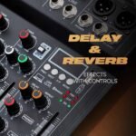 DIGIMORE 7 Channel Audio Mixer with USB & BT Playback | 48V Phantom Power | Stereo XLR Outs | Delay & Reverb Effects | Ideal for Stage, Live Gigs, and Karaoke (D-255 PRO) - Image 8