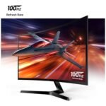 Samsung 24" Curved Monitor|1800R Curved Screen|100Hz|4ms|SRGB 95%|Ports-HDMI,D-Sub,Headphone|Game Mode|EyeSaver Mode|16.7M Color Support|Flicker Free|Off Timer Plus|LS24D368GAWXXL|Black - Image 3