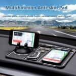 Car Dashboard Mat Organizer with Phone Holder | Anti-Skid Silicone Dashboard Storage Pad | Universal Car Interior Accessories for Mobile Phone, Coins, Keys, Sunglasses, Cards & GPS - Image 4