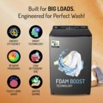 VW Visio World V8 Turbo-Wash 8 Kg 5 Star Fully-Automatic Top Loading Washing Machine (Grey) - Image 2