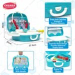 Chanak Premium Doctor Set Suitcase for Kids, Doctor Set with LED Light Instruments, Pretend Play Set for Kids Above 3 Years, 10 Piece Doctor Kit for Boys & Girls, BIS Approved. (Blue Suitcase) - Image 7