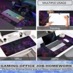 Large Desk Mouse Mat, Extended Gaming, Office Keyboard Pad, Waterproof Non-Slip Surface, Stitched Edge Anti-Fray Thick Fabric Rubber Base Mat for Home Laptop Study or Work Setup (Gaming) - Image 6