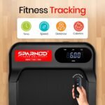 Sparnod Fitness STH-3001 Walking Pad for Home Use, 2.5 HP Motor 1–6 km/h Speed, Manual Incline 2 Levels, LED Display for Time, Distance, Speed & Calories, Compact Treadmill, 90kg Max Weight - Image 4
