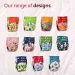 LuvLap Reusable Baby Cloth Diapers Combo Pack of 3 (3 Shell + 3 Pads) Double Leak Guard, High Absorption, Stain-Proof Comfort & Protection, 3m+, Rash Free, Adjustable Waist & Height with Snap Buttons - Image 7