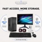 Intel Core i5 Desktop Computer, 8GB RAM, 256GB SSD + 500GB HDD, Windows 11, 1GB Graphics, 19 Inch Monitor, Keyboard & Mouse – Complete Ready-to-Use Home & Office PC Set - Image 3