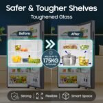 Samsung 236 L, 3 Star, Convertible, Digital Inverter Frost Free Double Door Refrigerator (RT40H28U3THL, Silver, Refined Inox, 2026 Model) - Image 8