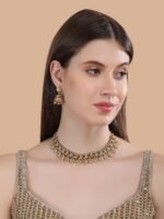Fashion Frill Fashion Frill Traditional Gold Plated Necklace Set For Women | Pearls Jewellery Set For Women | Temple Jewellery Set For Womens Traditional - Image 2