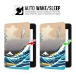MOCA Compatible Smart Flip Cover case for 2018 All Kindle Paperwhite 10 10th th Generation 2018 Release Flip Cover case (The Great Wave) - Image 3