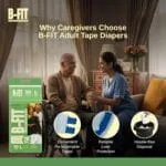 B-FIT Economy Adult Diaper L Size Tape Style | 10 Count ( Large) | Waist 32.68 - 59.84 inch | Refastenable Tapes, Cottony Comfort, Gel Core, 8 Hours Absorption | Unisex, Leakproof, Soft Elastic Waistband - Image 7