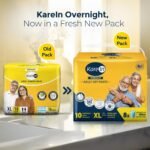 Karein Overnight Adult Diaper Pant L Size, Large, Waist (90-120 cm 35"-47"), 10 Unit, Long Protection Hour, Unisex, Quick & Even Absorption, Aloe Vera, Leakproof, Odour Control, Wetness Indicator - Image 4