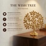 BEHOMA 100% Pure Brass (6 inch) Kalpvriksh Tree with Birds | Good Luck Gift - Image 3