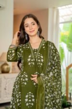 PARTHVI Women's Pure Cotton Block Printed Ethnic Wear Kurta & Palazzo Pants & Dupatta Set - Image 5
