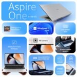 Acer Smartchoice Aspire One, AMD Ryzen 5-40, 8GB LPDDR5 RAM/ 256GB SSD, 14.0"/35.56cm WXGA Display, Win 11 Home, Pure Silver, 1.48KG, A114-43, Thin and Light Laptop - Image 2