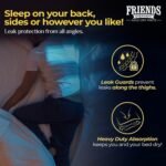 Friends Overnight Adult Diaper L Size Pants | 30 Count (Large) | Waist 30-56 inch | 16 Hrs Protection | Leakproof | Quick & Even Absorption | Unisex | Anti-Rash | Odour Lock | Superior Softness | Elastic Waist & Anti-Bacterial Absorbent Core - Image 4