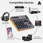 Audio Array 8-Channel Hybrid USB Audio Mixer with 8 Analog & 1in/2out USB Interface, 48kHz/16-Bit, +50dB Gain, Combo XLR, +48, Hi-Z, 3-Band EQ, 99 DSP FX, Bluetooth, Balanced XLR Output | AI-14 - Image 5