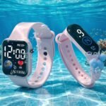 GOLDENIZE FASHION Stylish Waterproof Kids Digital Date and Time Black Pink Square Rectangular Display Watch for Kids Unisex Digital Watch for Baby Boys & Girls Kid | Pack of 2 - Image 5