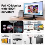 LG 32MR50C 80 cm (31.5 Inch) Full HD Curved (1920x1080) VA PC Monitor w/ 100Hz, 5ms (GtG), AMD FreeSync, D-Sub, 2xHDMI, Tilt Adjustable Anti-Glare, 3-Side Virtually Borderless Design, NTSC 72% (Black) - Image 2