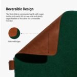 DailyObjects Turf 2.0 Desk Mat | Super Smooth Felt for Gaming Home and Office | Vegan Leather | Work from Home Solution for Laptop Keyboard and Mouse | Reversible Anti Slip Water Resistant - Green - Image 3