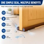 Eightiz (Pack of 5, 39 Inches) Door Guard – Bottom Seal Strip Gap Filler for Doors | Soundproof, Noise Reduction, Energy Saving, Dust & Insect, Rat Protector, Door Strip for Home,Office,Outdoor - Image 6