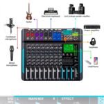 hayden HY-8FX 10-Channel DJ Mixer With 99 DSP Reverb, 7-Band EQ, USB, Bluetooth, 48V Phantom, One-Click Mute Pro Sound Console For Recording, Stage, Studio, And Live Performance, Black - Image 7