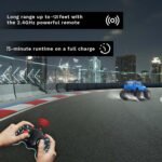 popsugar Off Roader Rechargeable Remote Control Car | RC Car Monster Truck | 4 Headlight Modes | Lithium Battery | C-Type Charging | 2.4GHz Remote Controller | Made in India, Blue - Image 4