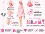 EL FIGO Fashion Girl Doll/Doll Toy for Kids/Doll for Girls with Accessories (Multicolour) - Image 3