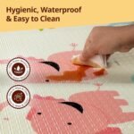 LuvLap Jungle Time Double Sided Water Proof Baby Floor Mat, Multicolor, Reversible Floor mats for Kids, Baby mats for Floor, Crawling Baby, Extra Large Size, 6'5" x 4'10" (195.5cmx147cm), 0.8cm Thick - Image 6