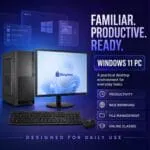 Desktop Computer Set, Core i5-2400, 8GB RAM, 128GB SSD, Windows 11, 20 Inch LED Monitor, Keyboard, Mouse & Speakers, Home Office PC, Business Computer - Image 4