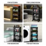 Dillard's Plastic Multipurpose 4-Tier Floor Mount Corner Shelf Kitchen Organizer Rack/Storage Shelf/Dish Rack/Storage Rack For Kitchen - Image 6