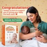 TEDDYY Premium Baby NB Size Diaper Tape Style | 66 Count (New Born) | 2-5 kgs (Pack of 1) | Quick Absorbency | Extra Super Soft | Anti - Bacterial | Colour Changing Wetness Indicator with Adjustable Grip Tapes - Image 7