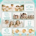 Cason 48MP Digital Camera for Kids & Adults -Real Photo & Video Mini Camera for Photography 2.4” Rotating Screen, Built in Games Kids Cameras for 5-15 Years Girls & Boys with 8 GB Sd Card (Blue) - Image 6