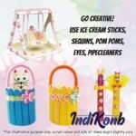 INDIKONB 22 in 1 Art and Craft Kit for Girls and Boys with Crafts Supplies Set All Craft Materials Items for Kids DIY for All Ages 8-10, Age 9-12, Age 12-16 Old - Art Kit # 2, Multicolour - Image 7