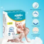 Amazon Brand - Supples Premium Baby Diaper Pants | 16 Baby Diapers | Medium | 7-12 Kg | 12 Hrs Absorption | Cushiony Cotton Soft Fabric | Phthalates-Free | Triple Leak Guard - Image 3