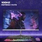 Zebronics Full HD LED Monitor, 21.5 Anti-Glare Screen, 100Hz Refresh Rate, Ultra Slim, Bezel-Less Display, 250nits Brightness, HDMI & VGA, Wall Mountable (A122) - Image 2