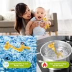 Kidology Giraffe Shaped Teether for Babies 6+ Months - BPA Free Silicone Teething Toys for Infants | Safe and Soft Chewable Toy | Freezer and Dishwasher Safe | Ideal Gift for Baby Girls & Boys - Image 5